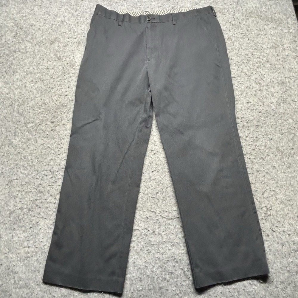 Denver Hayes Never‎ Iron Flat Front Casual Dress Pants Mens 38x30 Blue